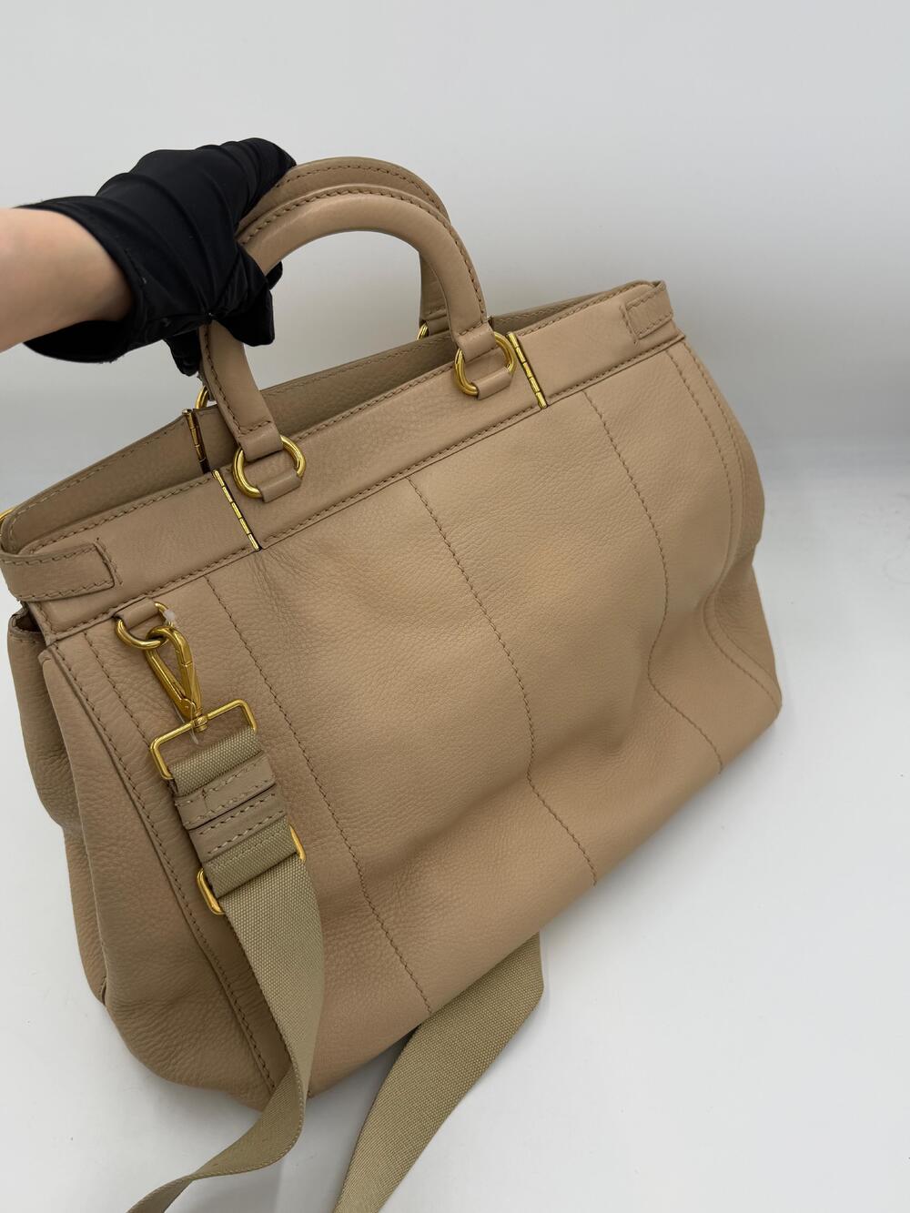 Prada Cervo Frame Satchel - Picture 14 of 14
